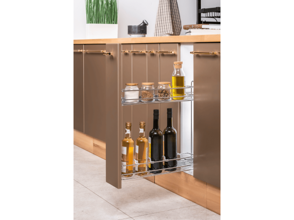 تروللى 25سم مجري سوفت جانبي مرحلتين رمادي OSCAR