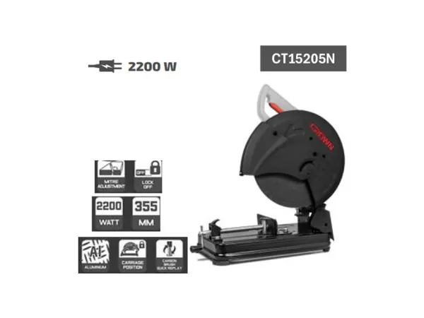 ديسك قطعيه حديد كراون 2200 وات 14 بوصه موديل CROWN – CT15205N