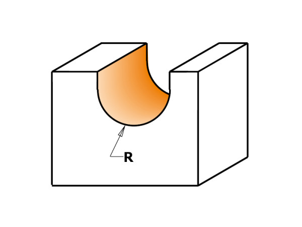 بنطه كوره كاربيد 199.081.11 يمين  CMT S=8 D=8x32x80 R=4 