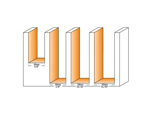 653.701.11 Straight bit wknives Z1+1S=20x49.5 RH-SP-CMT بنطة مستقيمة مع سكاكين قابلة للاستبدال