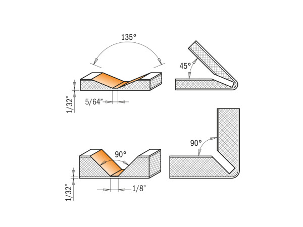 915.002.11 HW-V-Groving Bt 135d S=8 D=18x3.3x60 RH  بنطة حلية إيطالي   SP-CMT