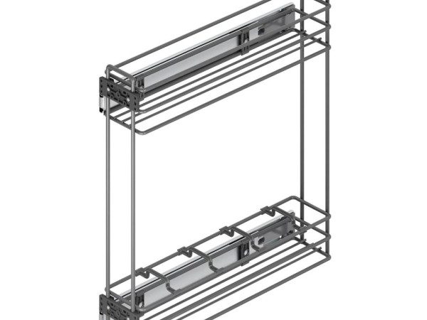 Bottle Trolley with Side Soft-Close Track 15cm Gray STARAX Turkey Bottle Trolley with Side Soft-Close Track 15cm Gray STARAX Turkey