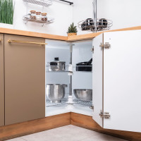 سلة 3/4 دائرة 30 سم  74* 68 سم رمادى OSCAR