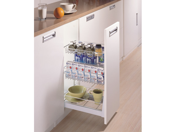 تروللي 23سم نيكل انتراسيد 3 رف (وحدة 30سم) wellmax