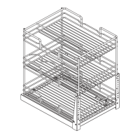تروللي 36سم كروم انتراسيد 3 رف+4 زجاجات (وحدة 40سم) wellmax
