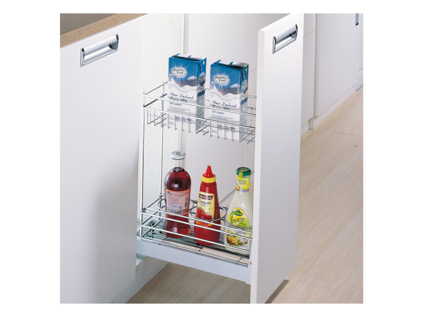 تروللي 16سم كروم انتراسيد 2 رف (وحدة 20سم) wellmax