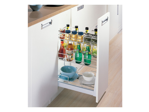 تروللي 22سم كروم انتراسيد 3 رف (وحدة 27سم) wellmax