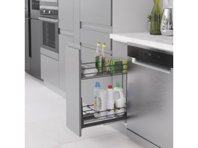 ترولي زجاجات بمجري سفلية 20سم اسود STARAX تركي