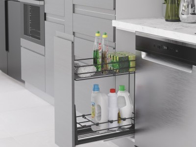 Bottle Trolley with Bottom Track 20cm Black STARAX Turkey Bottle Trolley with Bottom Track 20cm Black STARAX Turkey