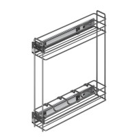 ترولي زجاجات بمجري جانبي سوفت كلوز 15 سم رمادي STARAX تركي