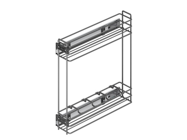 ترولي زجاجات بمجري جانبي سوفت كلوز 15 سم رمادي STARAX تركي