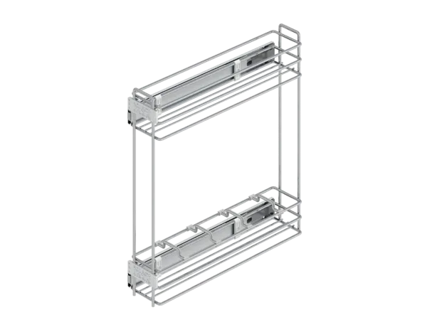ترولي زجاجات بمجري جانبي سوفت كلوز 15 سم فضي STARAX تركي