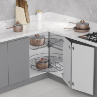 Rotating Basket 3/4 Circle 60cm Black STARAX Turkey