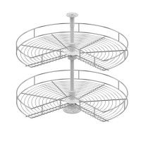 سلة دوارة 3/4 دائرة 60سم فضي STARAX تركي