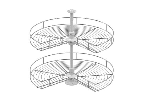 سلة دوارة 3/4 دائرة 60سم فضي STARAX تركي