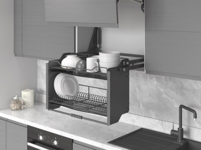 Hydraulic Telescopic Drawer 90cm Black STARAX Turkey Hydraulic Telescopic Drawer 90cm Black STARAX Turkey